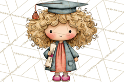 Kids Graduation Clipart PNG, Preschool Kindergarten Kids Product Image 5