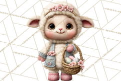 Yarn Animal Easter Clipart, Knitted Plush Easter Animals Png Product Image 5