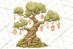 Whimsical Trees Clipart, Woodland Forest PNG, Wooden Png Product Image 5