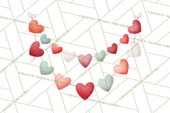 Bee Valentine Clipart PNG, Cute Kawaii Bee With Hearts Product Image 5