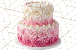 Birthday Cake Clipart, Tiered Cake PNG, Drip Cake PNG Product Image 5