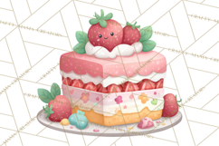 Strawberry Clipart, Kitchen Objects with Strawberries Png Product Image 5