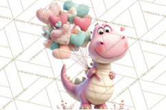 Valentine Dinosaur Clipart PNG Cute Dino Valentine Printable Product Image 5