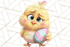 Quirky Easter Chicks Clipart, Cute Cartoon Chicks Pastel Png Product Image 5