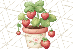 Strawberry Clipart, Kitchen Objects with Strawberries Png Product Image 3