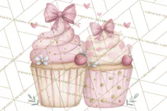 Tea Party Dreams PNG, Girly Pastel Desserts Teacups Clipart Product Image 3