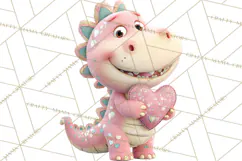 Valentine Dinosaur Clipart PNG Cute Dino Valentine Printable Product Image 4