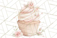 Tea Party Dreams PNG, Girly Pastel Desserts Teacups Clipart Product Image 5