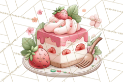 Strawberry Clipart, Kitchen Objects with Strawberries Png Product Image 5