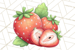 Strawberry Clipart, Kitchen Objects with Strawberries Png Product Image 2