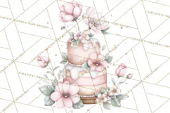 Tea Party Dreams PNG, Girly Pastel Desserts Teacups Clipart Product Image 3