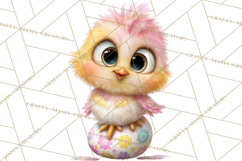 Quirky Easter Chicks Clipart, Cute Cartoon Chicks Pastel Png Product Image 3