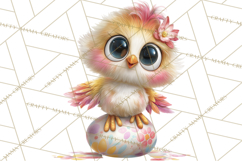 Quirky Easter Chicks Clipart, Cute Cartoon Chicks Pastel Png Product Image 4
