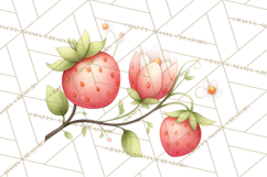 Strawberry Clipart, Kitchen Objects with Strawberries Png Product Image 5