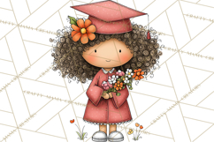 Kids Graduation Clipart PNG, Preschool Kindergarten Kids Product Image 2