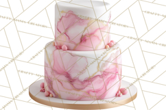 Birthday Cake Clipart, Tiered Cake PNG, Drip Cake PNG Product Image 2