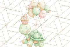 Pastel Birthday Clipart, Cute Party Animals PNG Product Image 2
