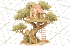 Whimsical Trees Clipart, Woodland Forest PNG, Wooden Png Product Image 2