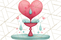 Bee Valentine Clipart PNG, Cute Kawaii Bee With Hearts Product Image 2