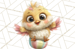 Quirky Easter Chicks Clipart, Cute Cartoon Chicks Pastel Png Product Image 3