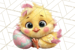 Quirky Easter Chicks Clipart, Cute Cartoon Chicks Pastel Png Product Image 4