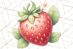 Strawberry Clipart, Kitchen Objects with Strawberries Png Product Image 3
