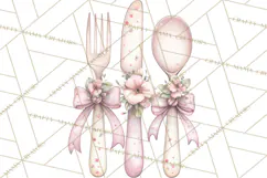 Tea Party Dreams PNG, Girly Pastel Desserts Teacups Clipart Product Image 3