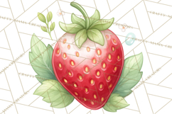 Strawberry Clipart, Kitchen Objects with Strawberries Png Product Image 4