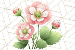 Strawberry Clipart, Kitchen Objects with Strawberries Png Product Image 5