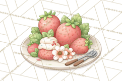 Strawberry Clipart, Kitchen Objects with Strawberries Png Product Image 2