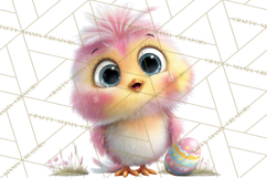 Quirky Easter Chicks Clipart, Cute Cartoon Chicks Pastel Png Product Image 3