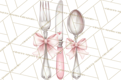 Tea Party Dreams PNG, Girly Pastel Desserts Teacups Clipart Product Image 3