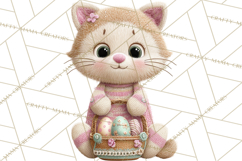 Yarn Animal Easter Clipart, Knitted Plush Easter Animals Png Product Image 3