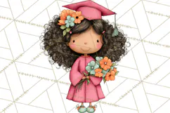 Kids Graduation Clipart PNG, Preschool Kindergarten Kids Product Image 3