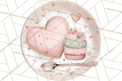 Tea Party Dreams PNG, Girly Pastel Desserts Teacups Clipart Product Image 5