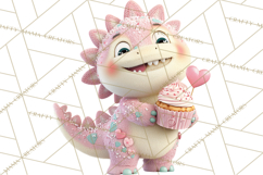 Valentine Dinosaur Clipart PNG Cute Dino Valentine Printable Product Image 2