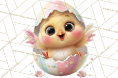Quirky Easter Chicks Clipart, Cute Cartoon Chicks Pastel Png Product Image 3
