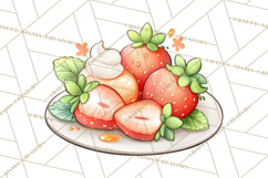 Strawberry Clipart, Kitchen Objects with Strawberries Png Product Image 4