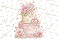 Tea Party Dreams PNG, Girly Pastel Desserts Teacups Clipart Product Image 4