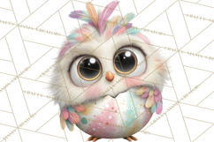 Quirky Easter Chicks Clipart, Cute Cartoon Chicks Pastel Png Product Image 2