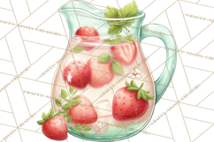 Strawberry Clipart, Kitchen Objects with Strawberries Png Product Image 2