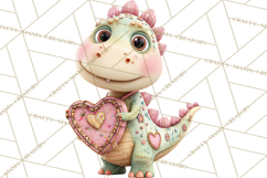 Valentine Dinosaur Clipart PNG Cute Dino Valentine Printable Product Image 2