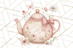 Tea Party Dreams PNG, Girly Pastel Desserts Teacups Clipart Product Image 2