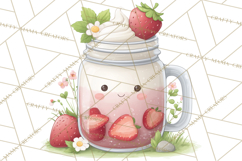 Strawberry Clipart, Kitchen Objects with Strawberries Png Product Image 3