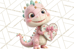 Valentine Dinosaur Clipart PNG Cute Dino Valentine Printable Product Image 4