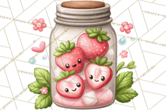 Strawberry Clipart, Kitchen Objects with Strawberries Png Product Image 4