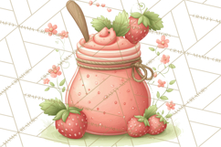 Strawberry Clipart, Kitchen Objects with Strawberries Png Product Image 5