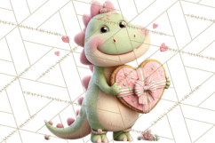 Valentine Dinosaur Clipart PNG Cute Dino Valentine Printable Product Image 2
