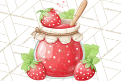 Strawberry Clipart, Kitchen Objects with Strawberries Png Product Image 2