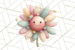 Pastel Retro 90s PNG, Cute Aesthetic Clipart, Checkerboard Product Image 4